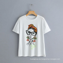 Neues Nordic Beauty Character bedrucktes Kurzarm-T-Shirt